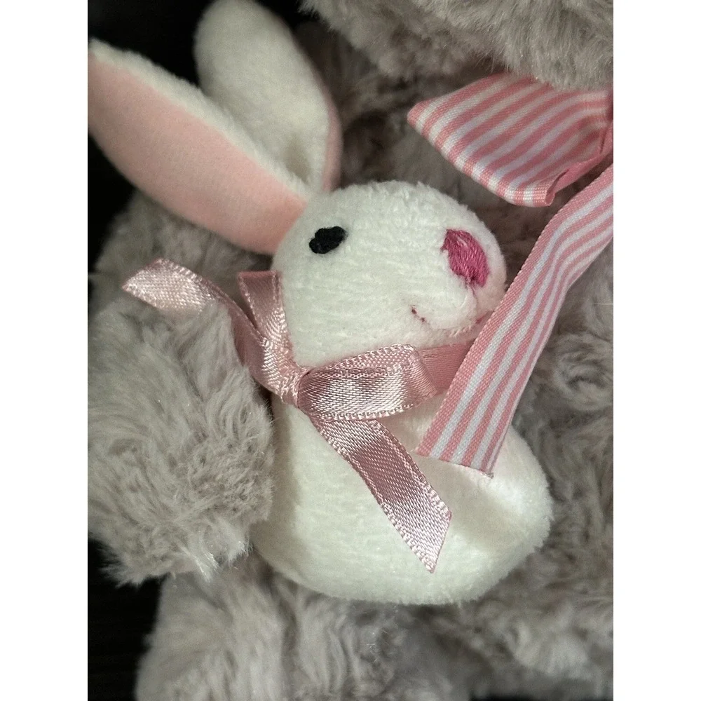 Hobby Lobby Plush Gray Bunny‎ Rabbit & White Baby Easter Grey Stuffed Animal